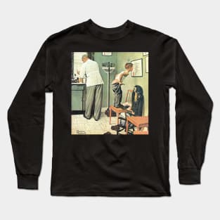 Before The Shot 1958 - Norman Rockwell Long Sleeve T-Shirt